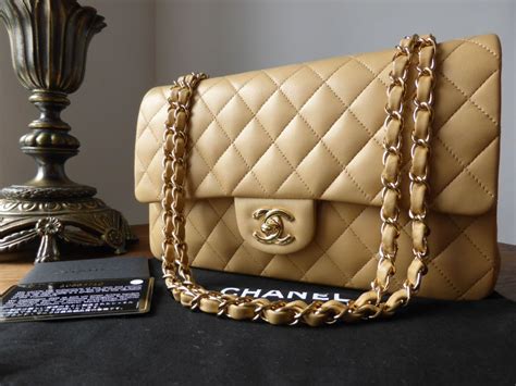 chanel bag in beige lamb leather|Chanel Flap Bag Medium Lamb Beige .